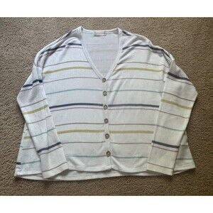 Altar'd State Cardigan Women's Small  Sweater Striped Cream